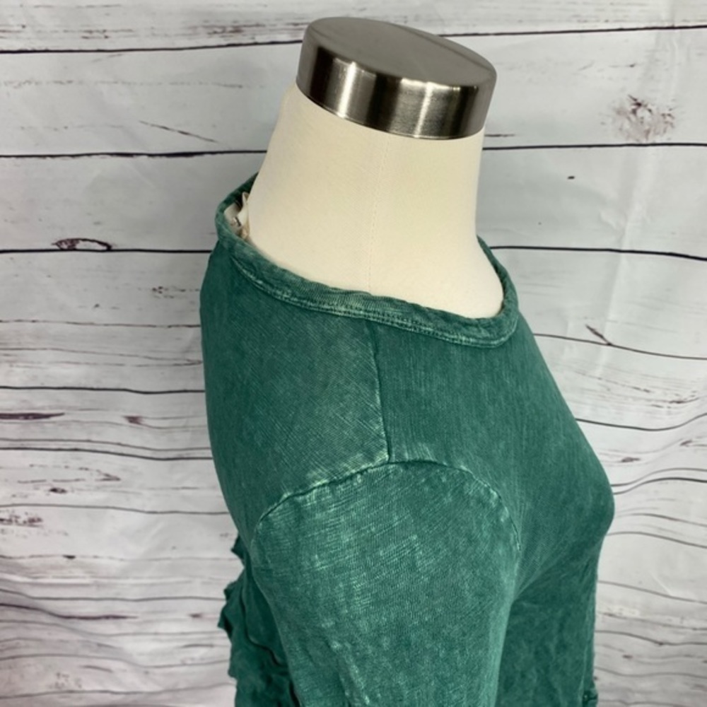 Altar’d State Green Ruffle Long Sleeve Top - Picture 7 of 13